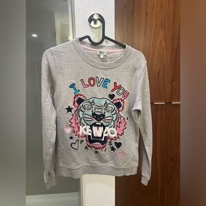 Kenzo Gray Sweatshirt with Tiger Design